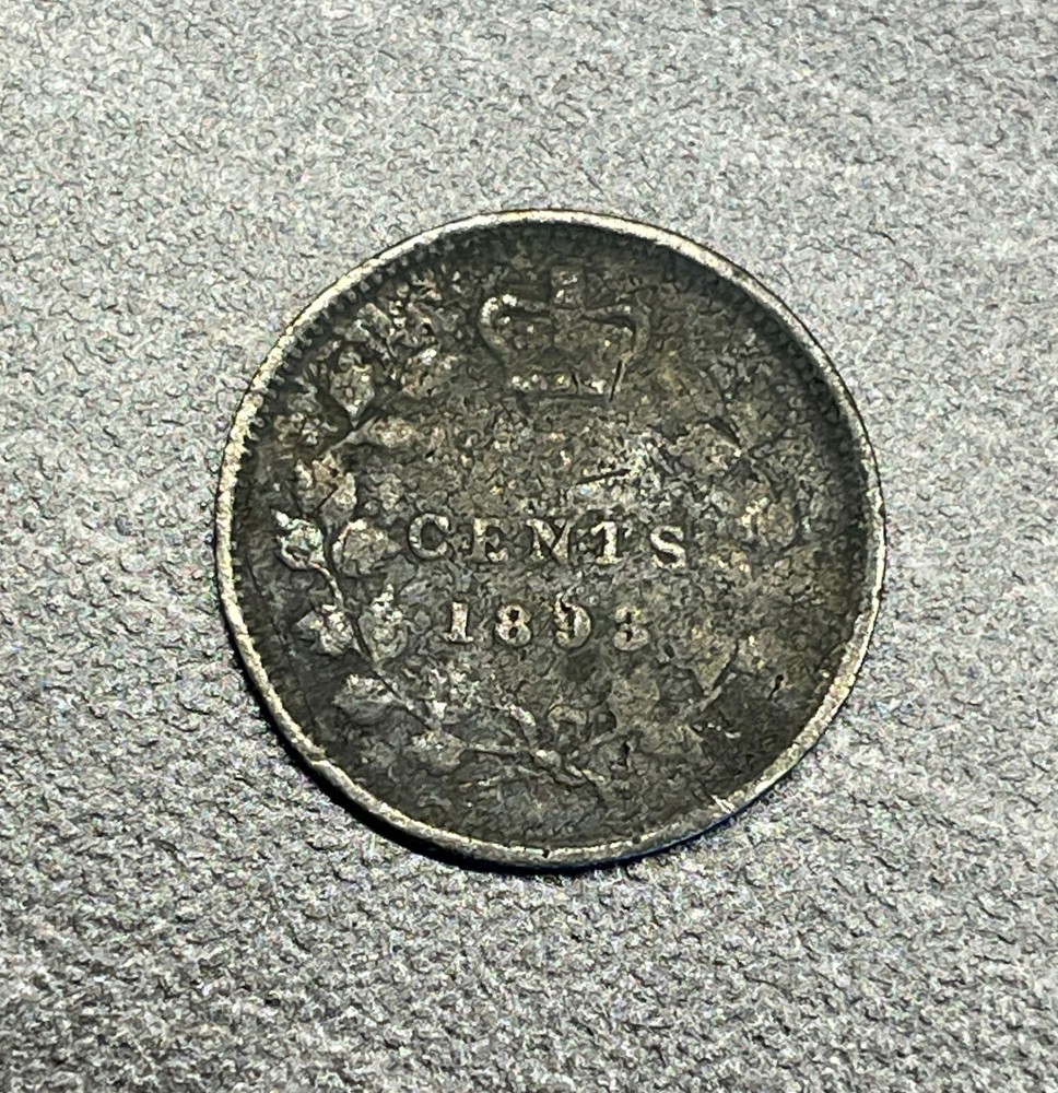1893 Canada 5 Cents Coin - Silver