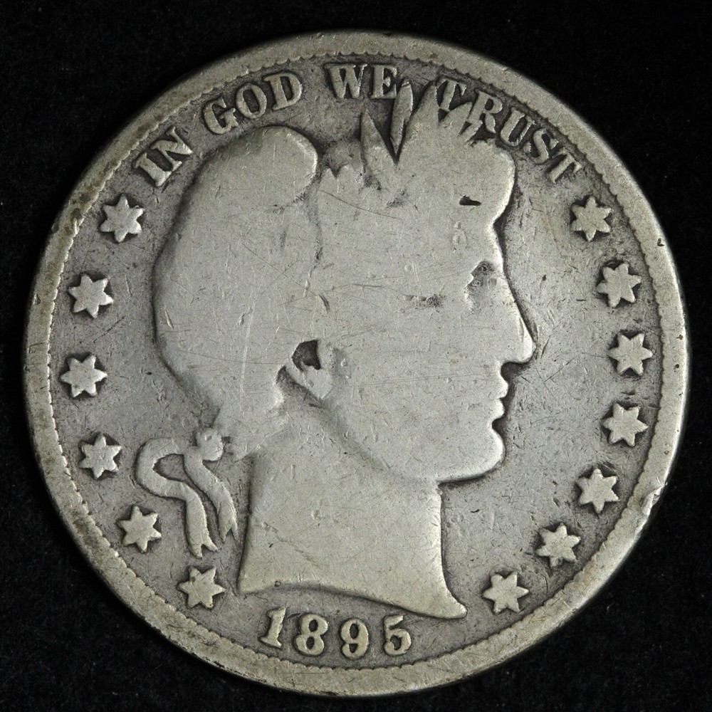 1895 Barber Silver Half Dollar CHOICE VG E268 KCL
