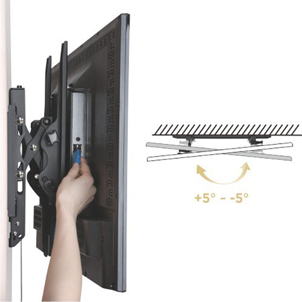 Micro Level Adjust Swivel Extendable Lockable TV Wall Mount Bracket up to 80"