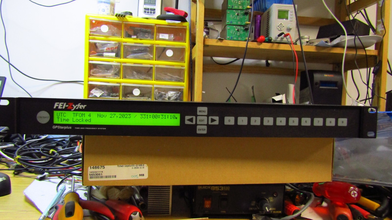 FEI-ZYFER GPStarplus 565 time frequency system GPSDO, Trimble GPS, Morion MV201