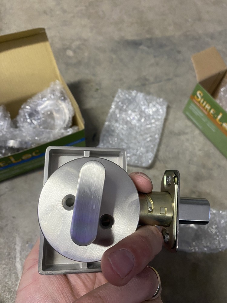 Sure Loc Deadbolt Square Polished Chrome