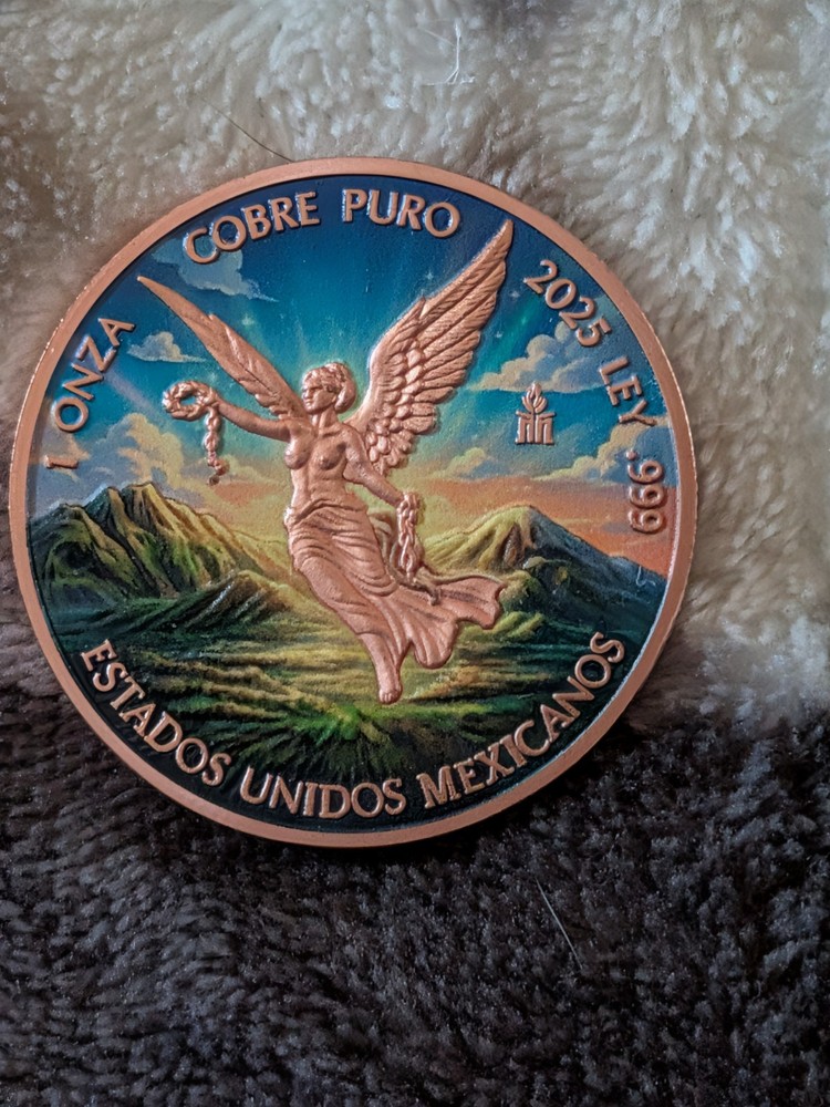 2025 1 Oz Copper Libertad Colorized Round