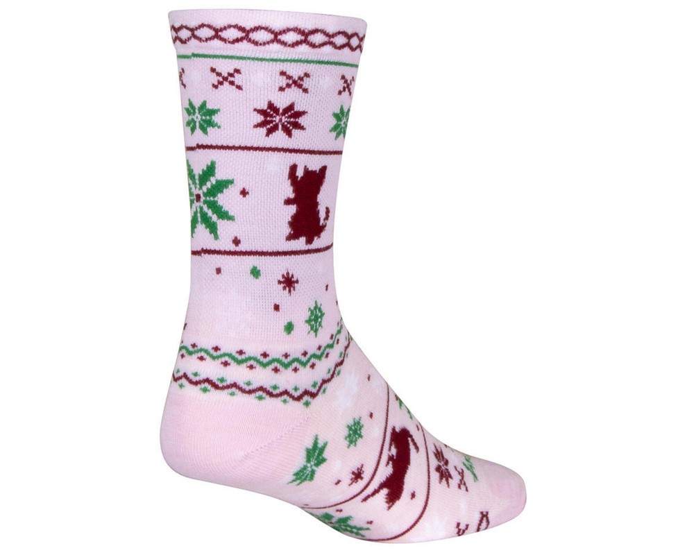 Sockguy 6" Wool Socks (Ugly Sweater Kitty)
