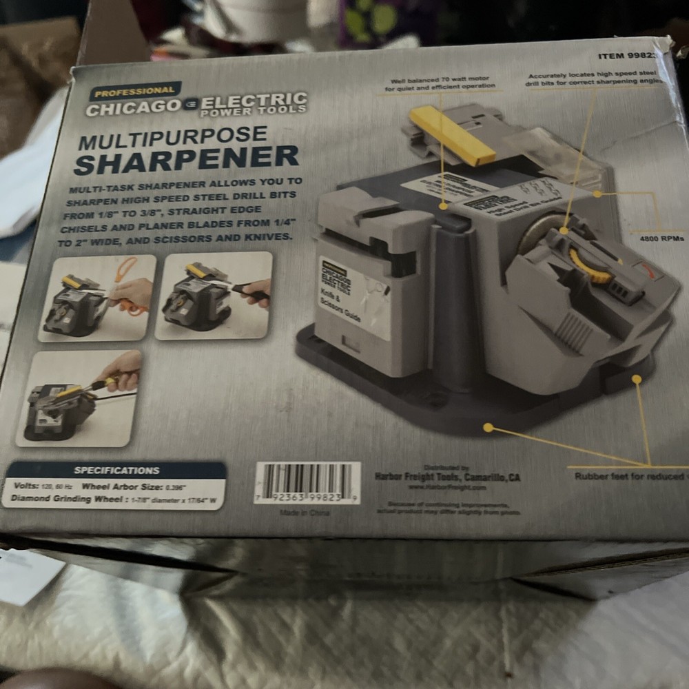 Chicago Electric Power Tools 99823 Multipurpose Sharpener -