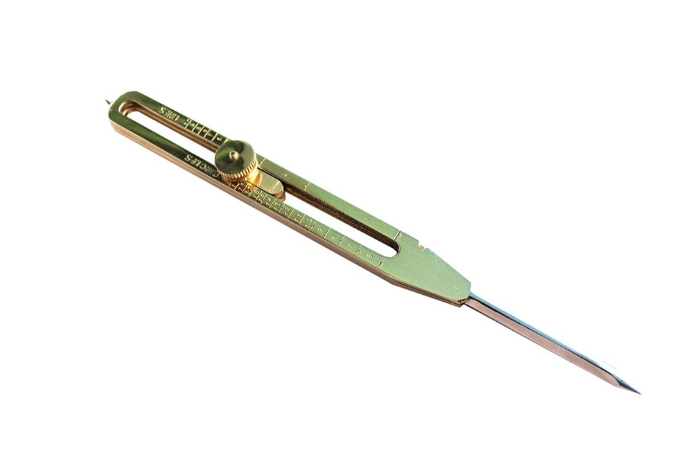Solid Brass Proportional Divider 9 inch with Nice Hardwood Box