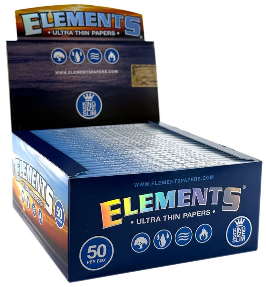ELEMENTS KING SIZE SLIM ULTRA THIN  ROLLING PAPER 50 BOOKLETS