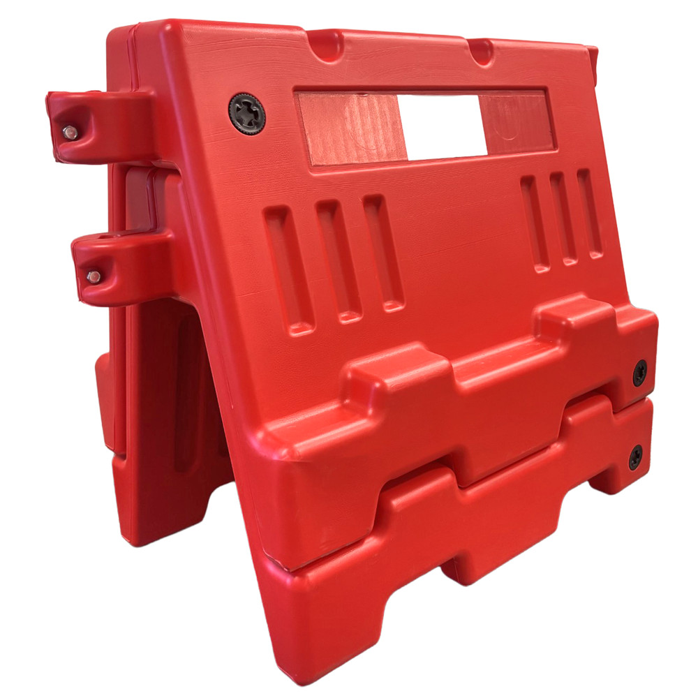 Electriduct Stackable Water Filled Plastic Traffic Safety Barriers - Red