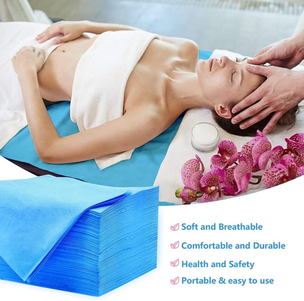 10PCS Massage Table Sheets Disposable Non Woven SPA Bed Cover Breathable Polypro