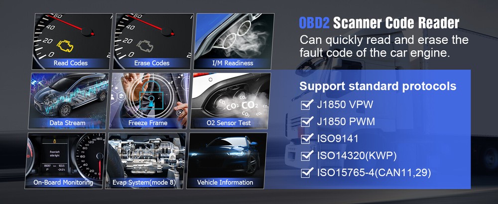 HEAVY DUTY DIESEL TRUCK DIAGNOSTIC SCANNER TOOL CODE READER PETERBILT KENWORTH