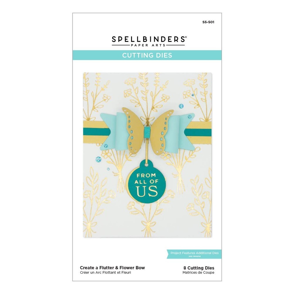 Spellbinders Etched Dies-Flutter & Flower Bow -Inspired Basics