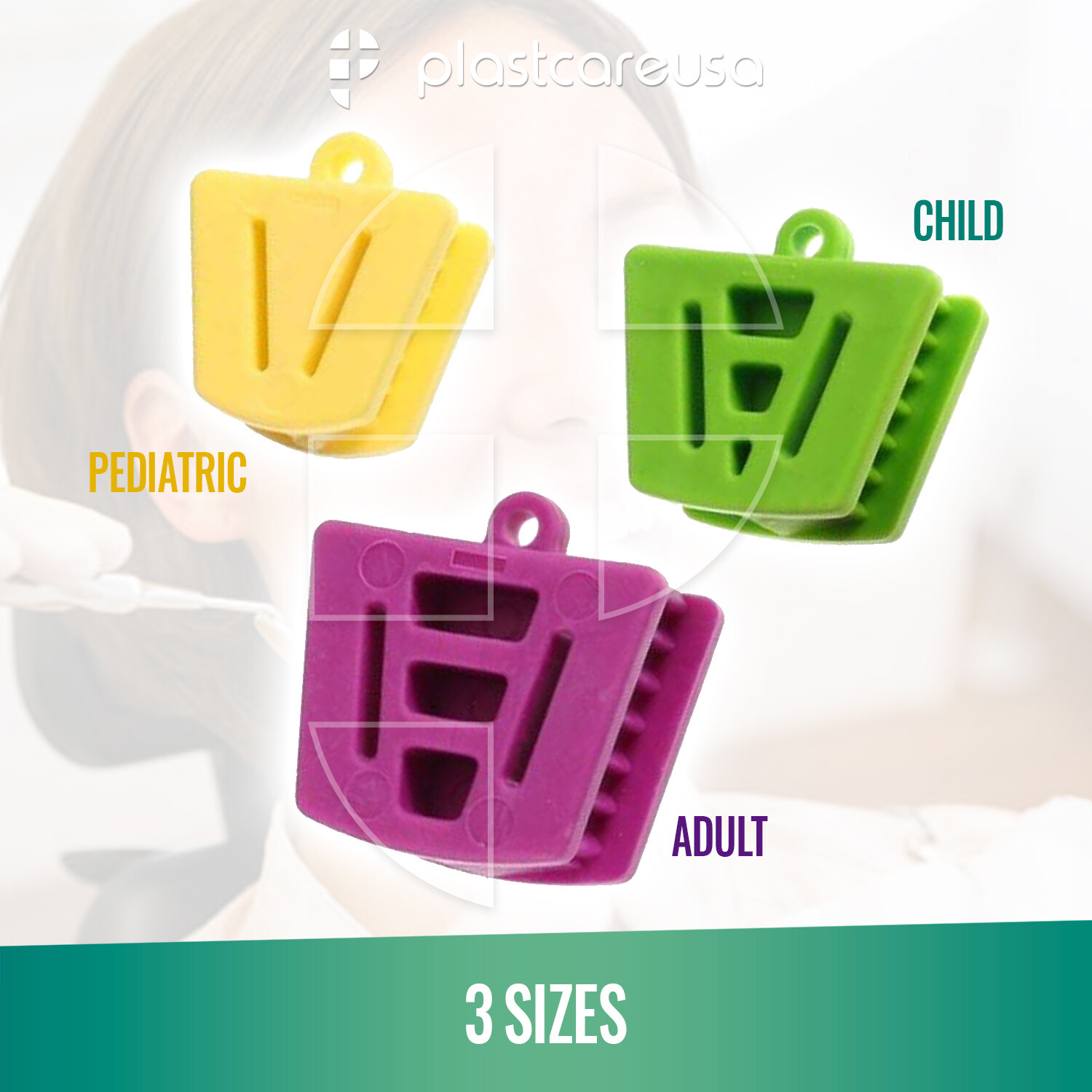 Assorted Sizes Autoclave Mouth Silicone Props Bite Blocks Dental (Bag of 6)