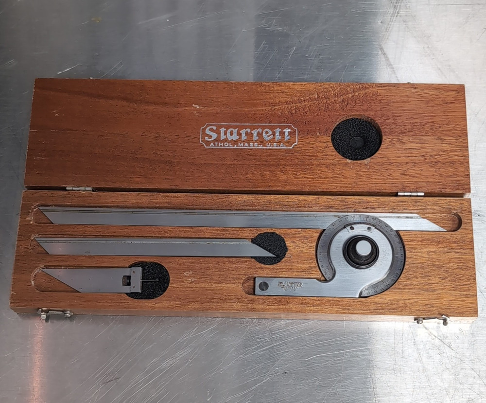 Starrett No. 359 Bevel Protractor Set Round Head