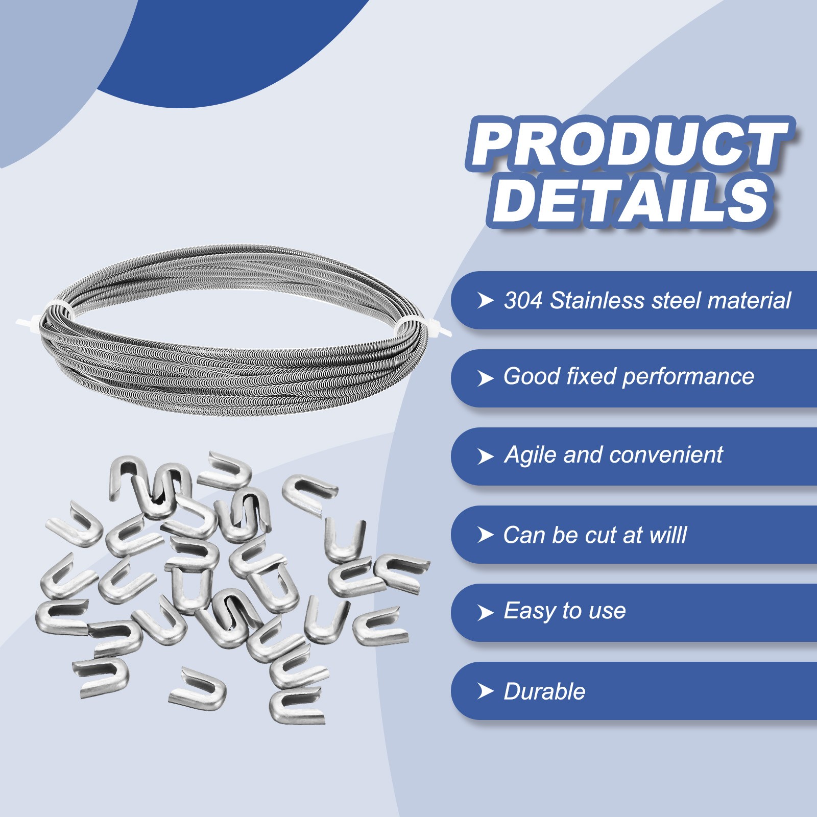 304 Stainless Spiral Steel Boning 33 Feet for Corset Making