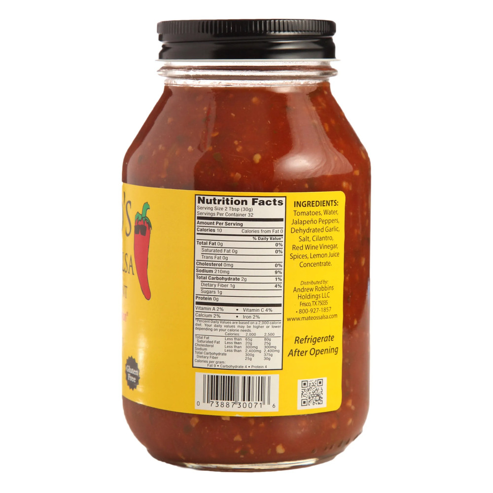 Mateo's Gourmet Salsa Medium, 32 oz