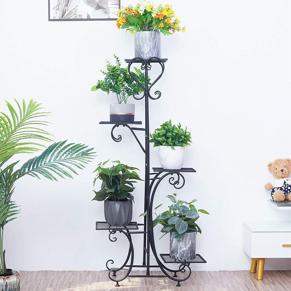 Extra Large Indoor Metal Plant Stand Shelf Anti Rust Iron Garden Flower Rack USA