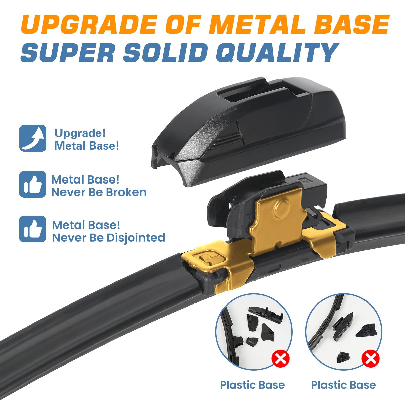 OEM QUALITY 24+18 Premium Original Replacement Windshield Wiper Blades,Quiet ...