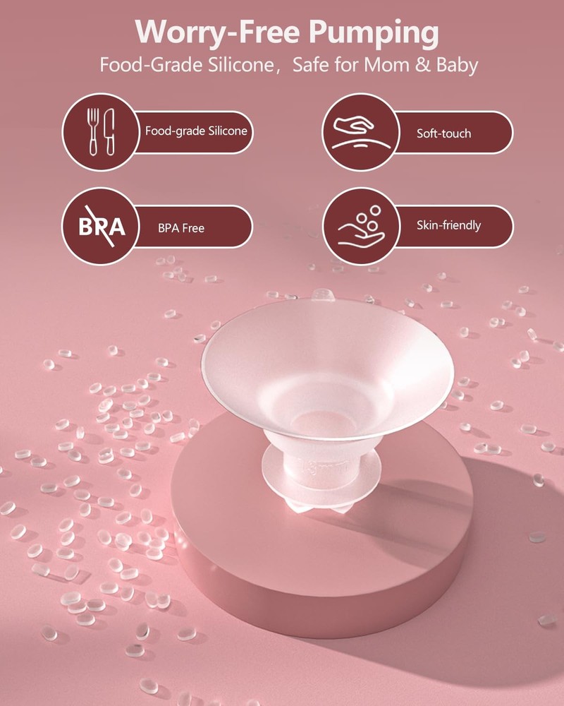 19mm Flange Inserts with Pull Tab Enhanced Fit for Breast Pumping Moms