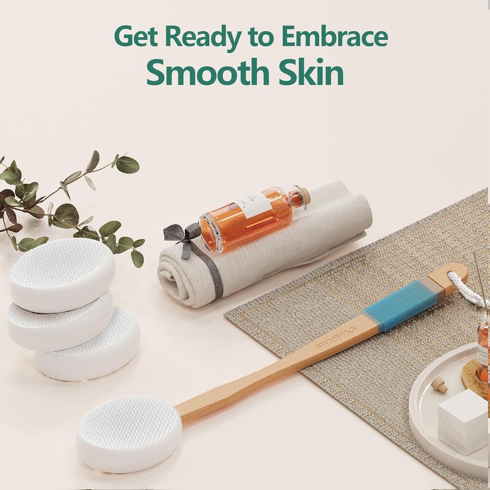 Back Lotion Applicator with 4 Replaceable Pads, for White