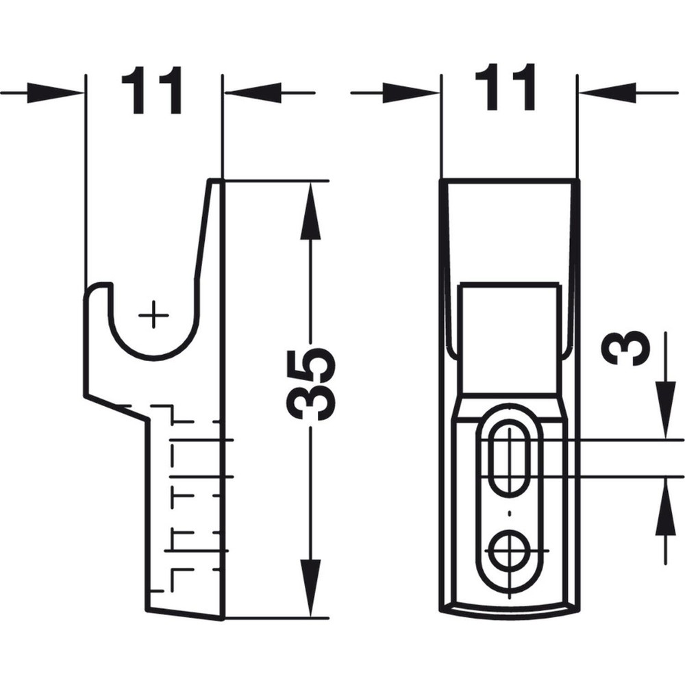 Hafele Mini Latch Automatic Spring Catch Nickel Plated