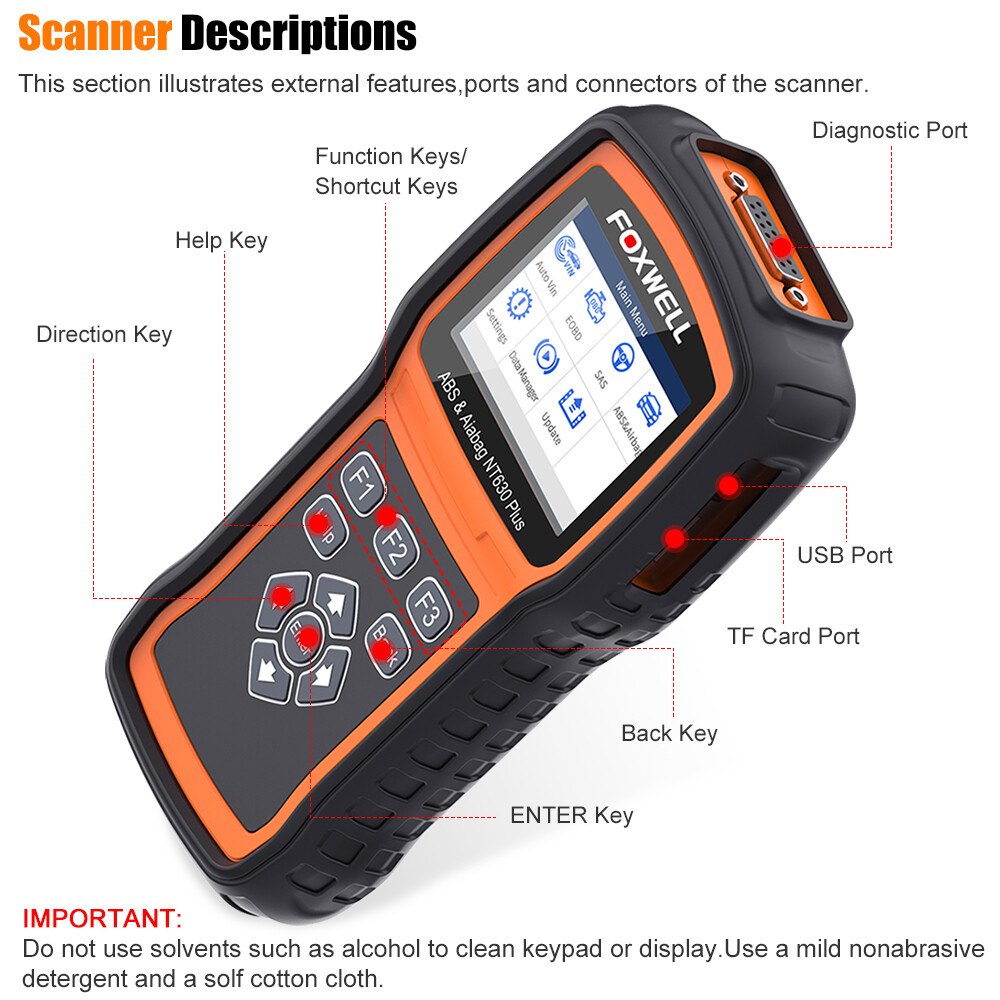 foxwell ABS SRS Reset OBD2 Scanner Car Code Reader Diagnostic Tool