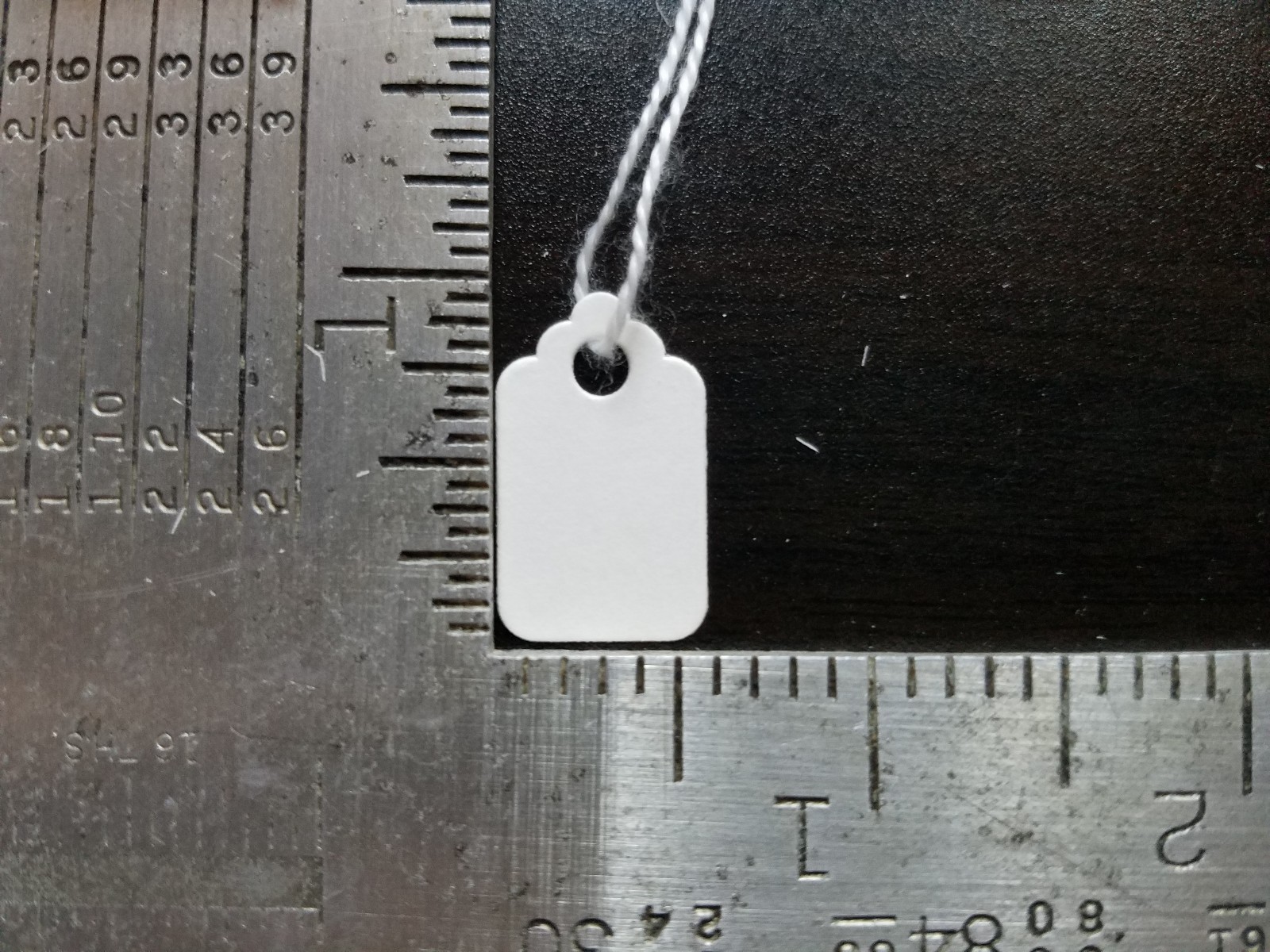 Blank White Merchandise Price Tags w/ String Retail Jewelry Strung Large Small