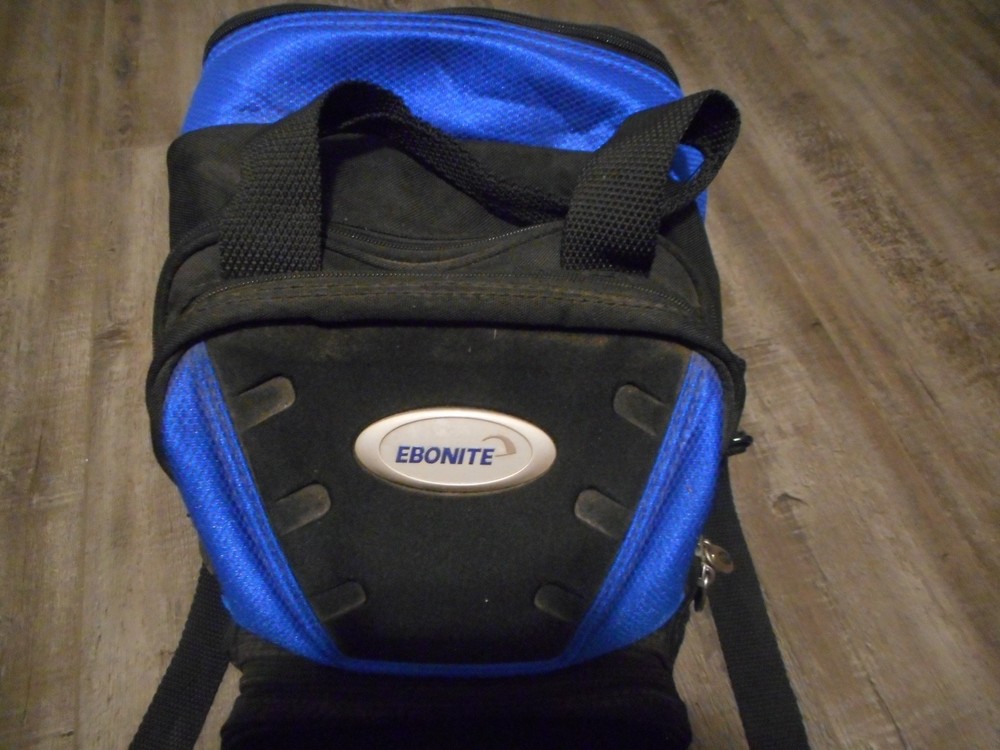 Ebonite Bowling Ball Bag Blue& Black Shoulder Strap (4) Compartments