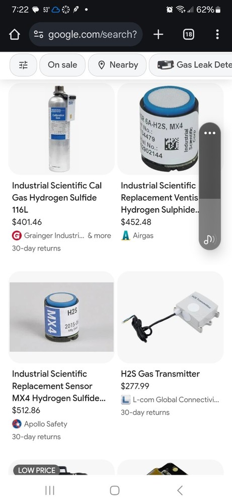 industrial Scientific H2S sensor module
