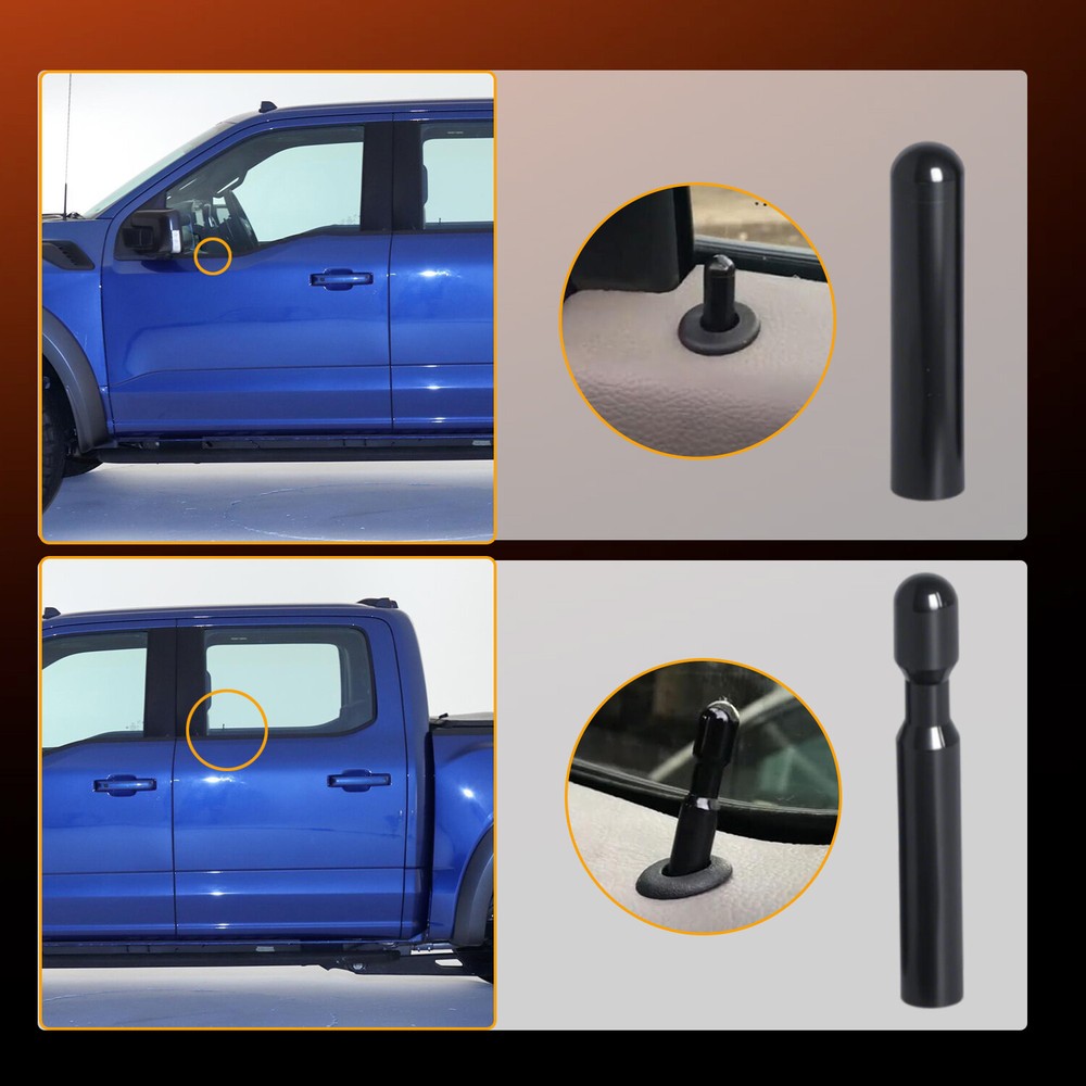 2x Door Lock Knob Post Pull Pin & 2x Car Door Lock Knobs for Ford Super Duty