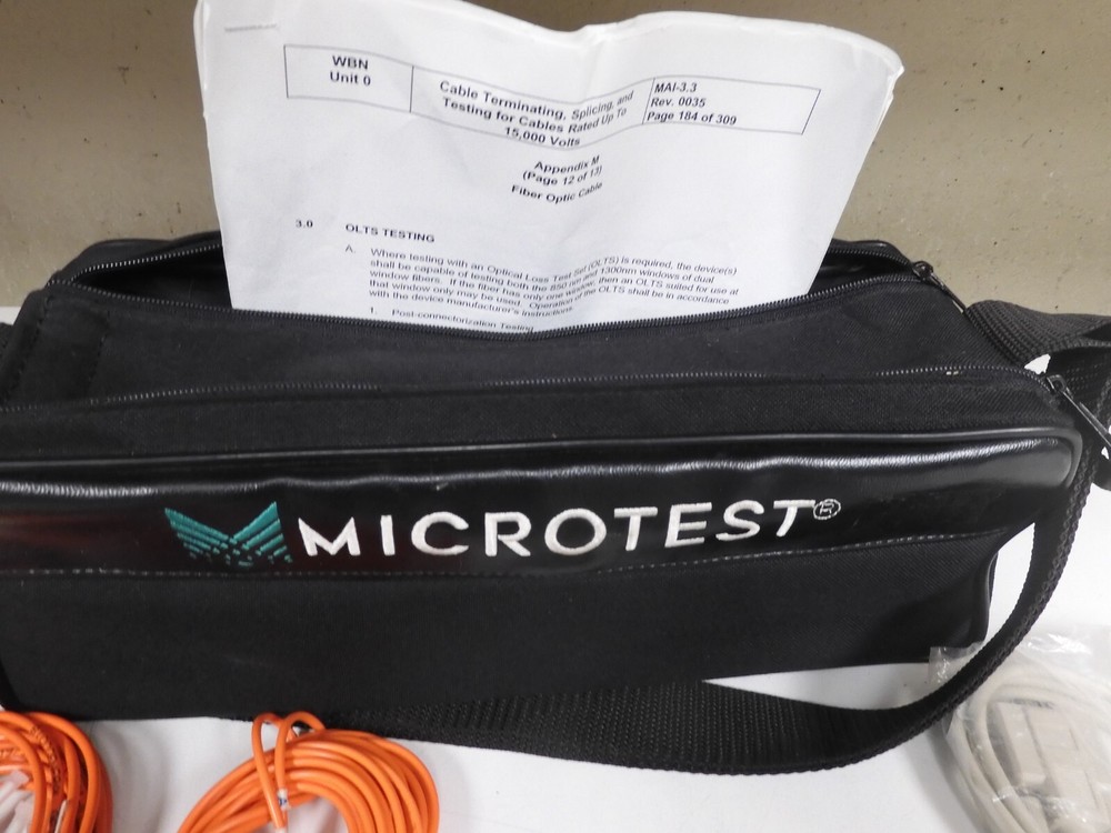 Microtest Simplifiber - w/ 850/1300 source & meter in case w/ acc. - QA52