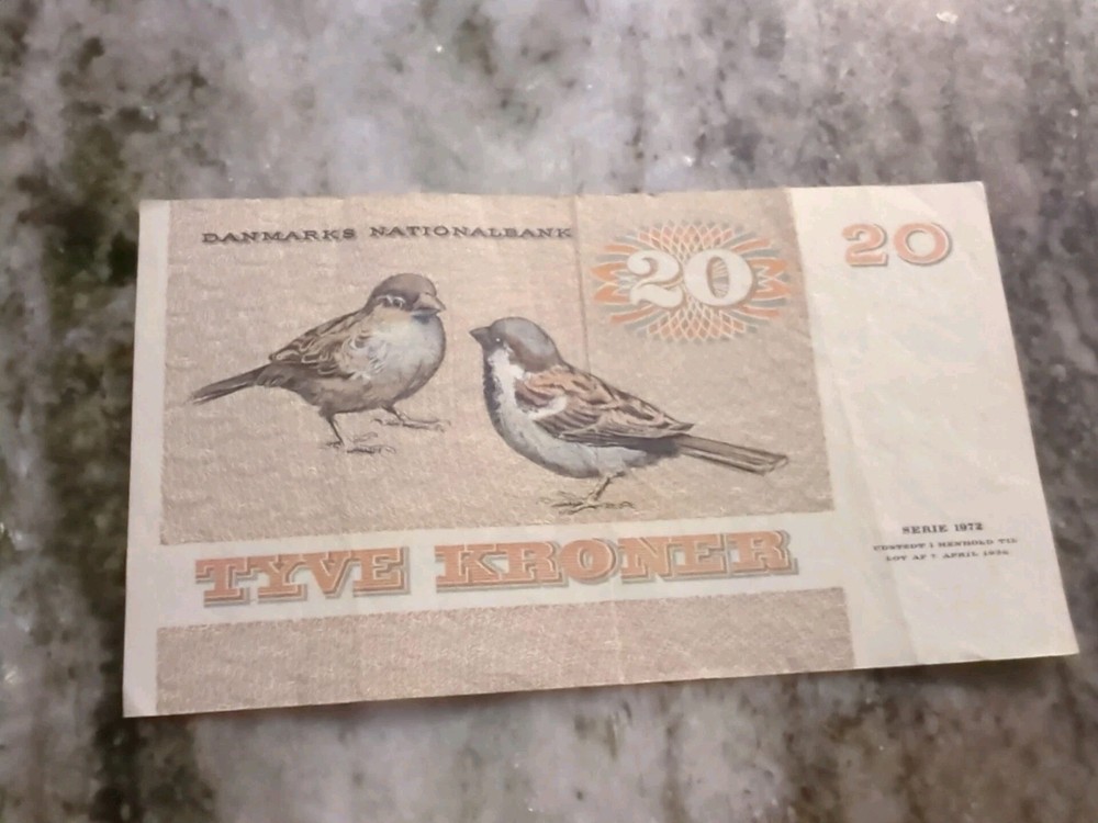 Denmark 20 Kroner 1972 Banknotes Circulated