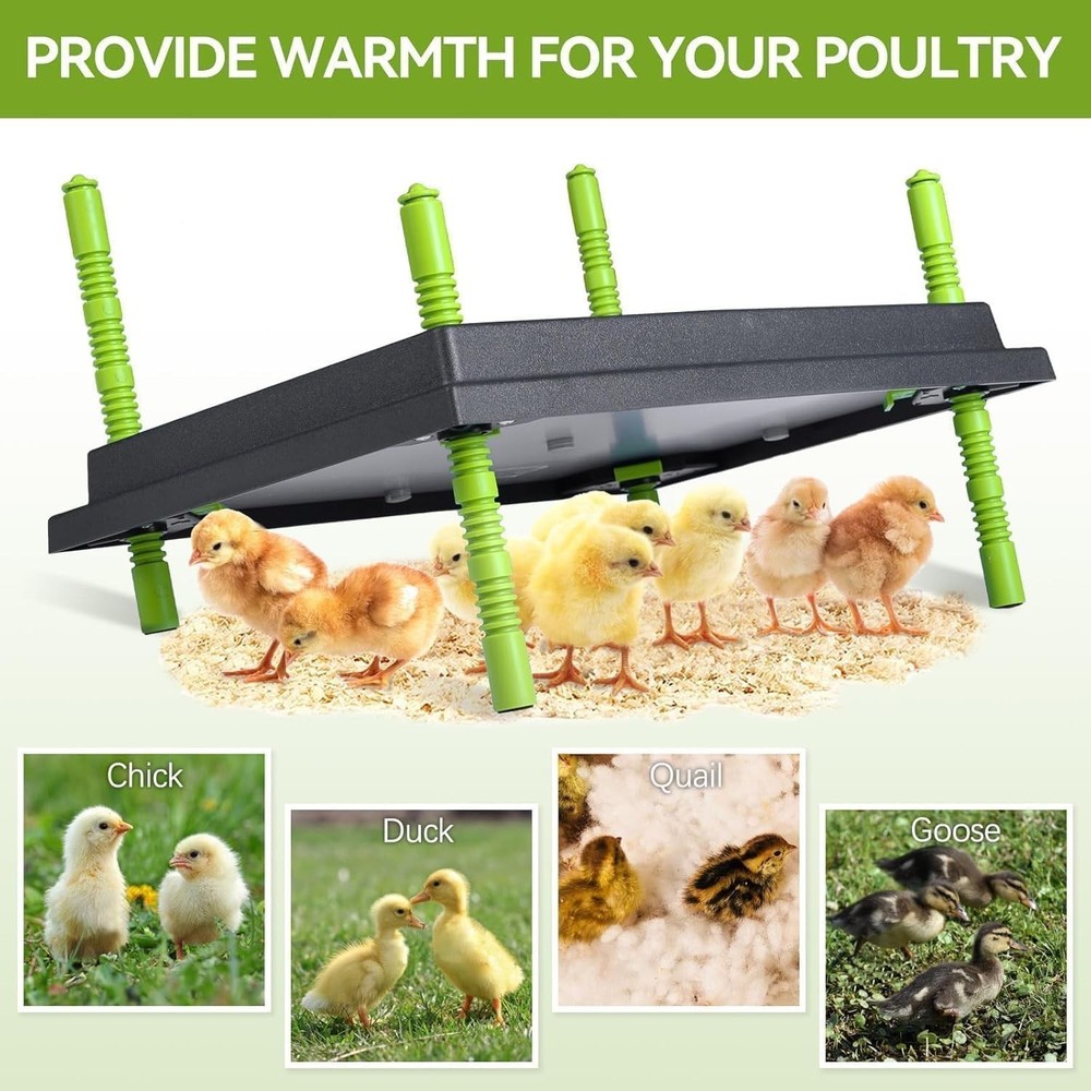 Chick Brooder Heater Plate, 12"x16" Warmer Brooder Plate for Chicks with Adju...