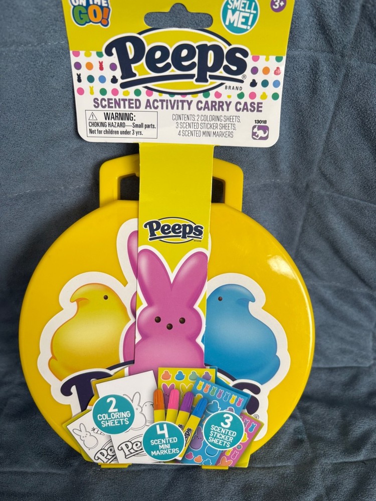 PEEPS EASTER SCENTED ACTIVITY CARRY CASE COLORING SHEETS, MARKERS, STICKERS