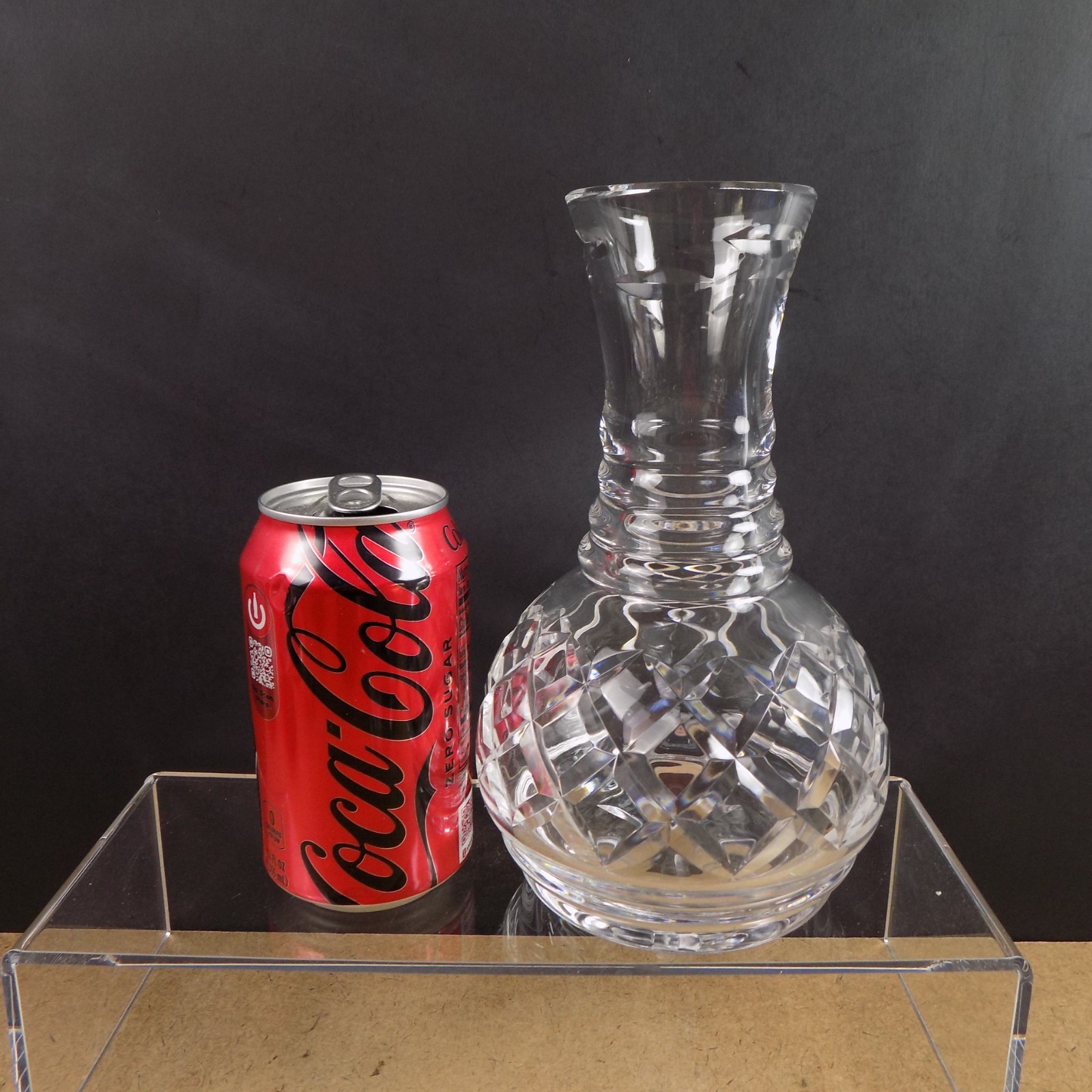 Waterford Crystal Open Carafe Vintage Ireland Criss Cross Design