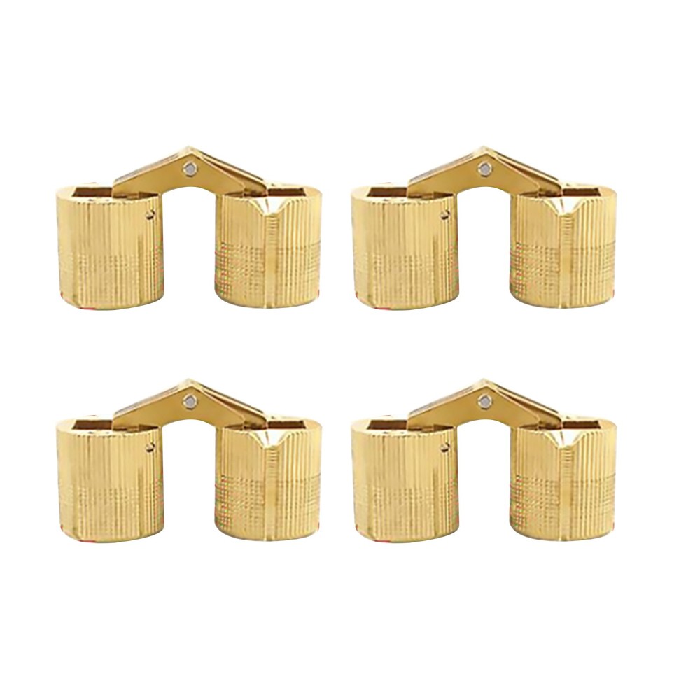 4Pcs Open Angle 180° 12mm Copper Invisible Hidden Hinges For Concealed Worktop d