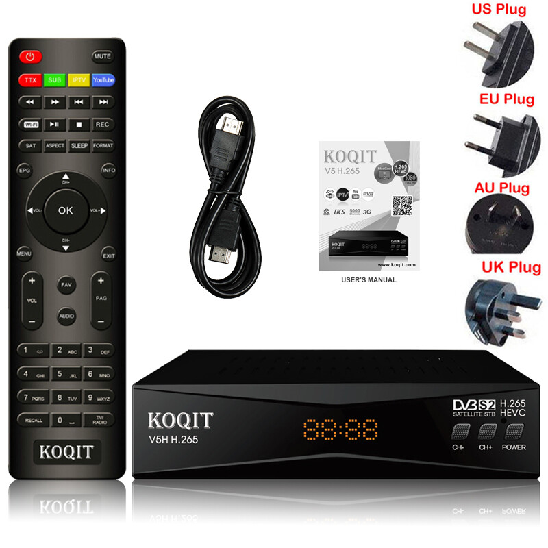 FTA Satellite Receiver Decoder Finder H265 DVB S2 Media Streaming Meecast Tv box
