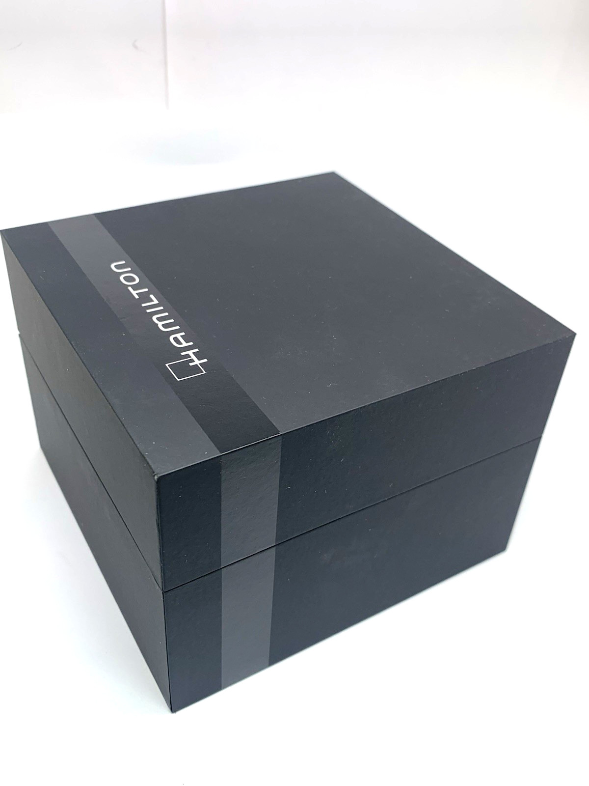 Hamilton Watch Box Presentation Black Cardboard Display Empty