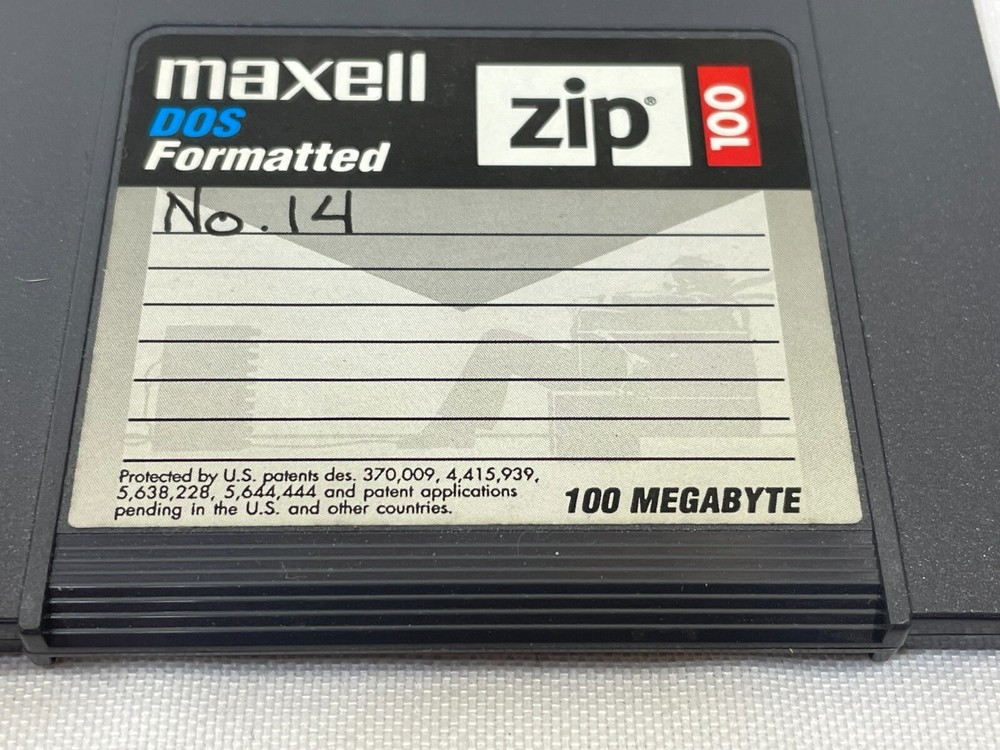 Used Maxell DOS Formatted ZIP 100 ZIP100 100MB Disk - Tested and Working
