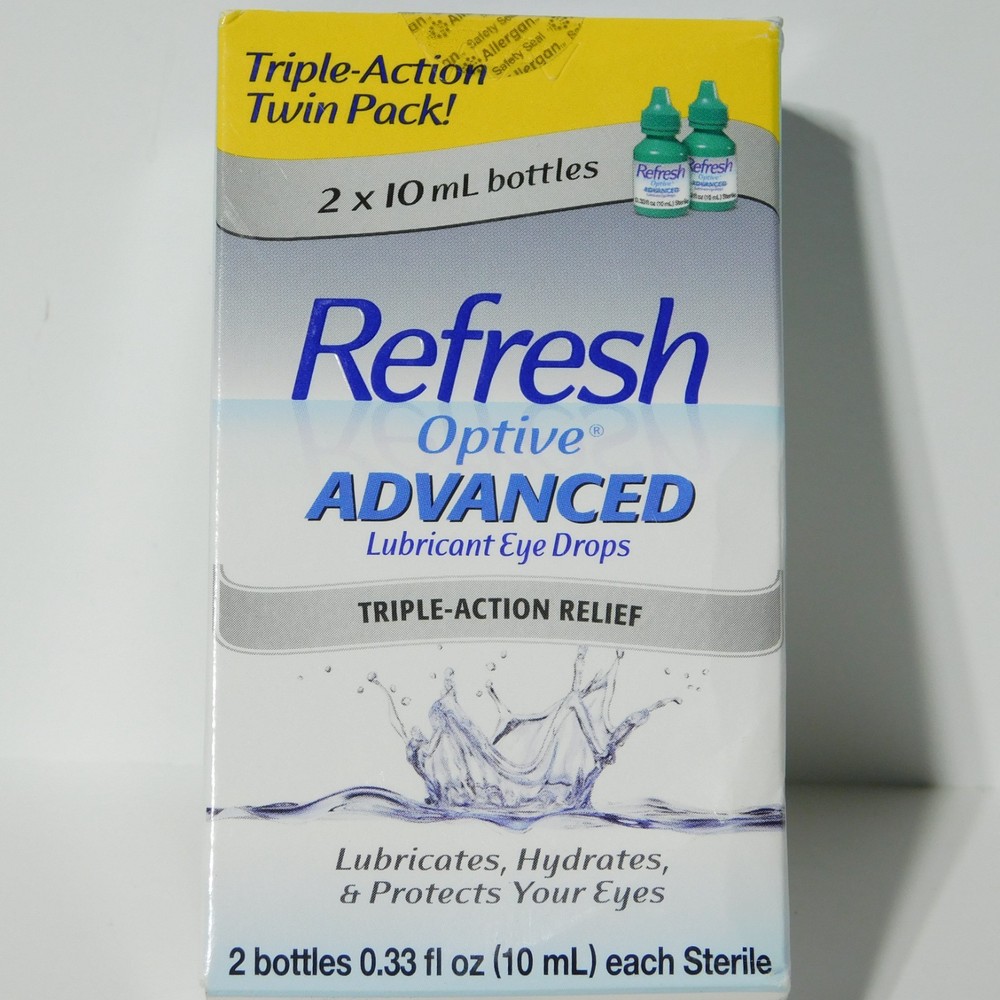 Refresh Optive Advanced Triple-Action lubricant eye drops  2-10 mL bottle