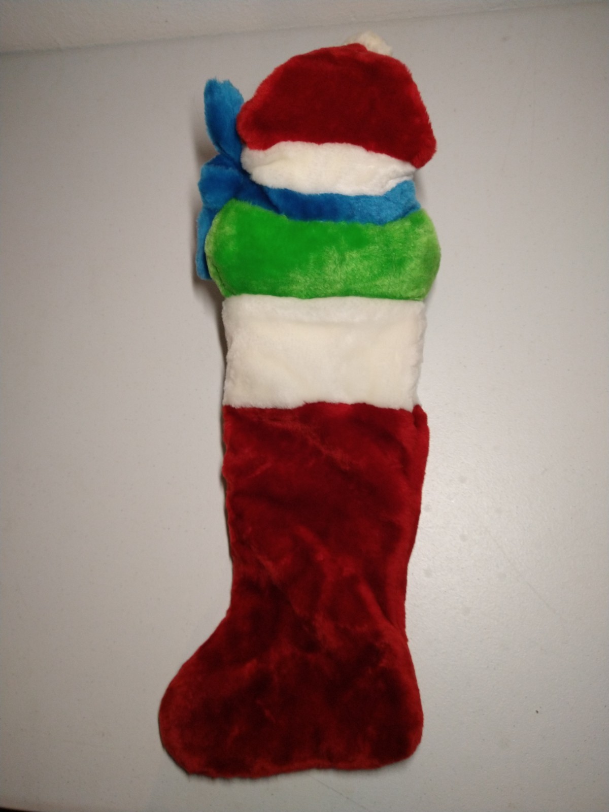 Vintage 1990 Teenage Mutant Ninja Turtles Plush Christmas Stocking Leonardo TMNT
