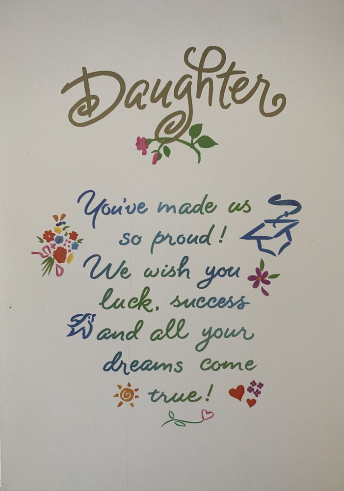 Graduation Congratulations Greeting Card - Daughter