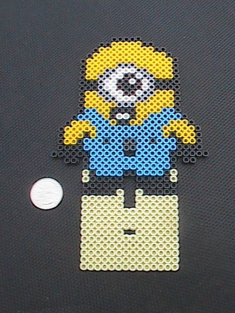 Minion Perler Bead Light Switch Cover