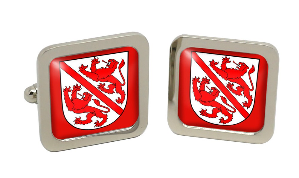 Winterthur (Switzerland) Square Cufflink in Chrome Box