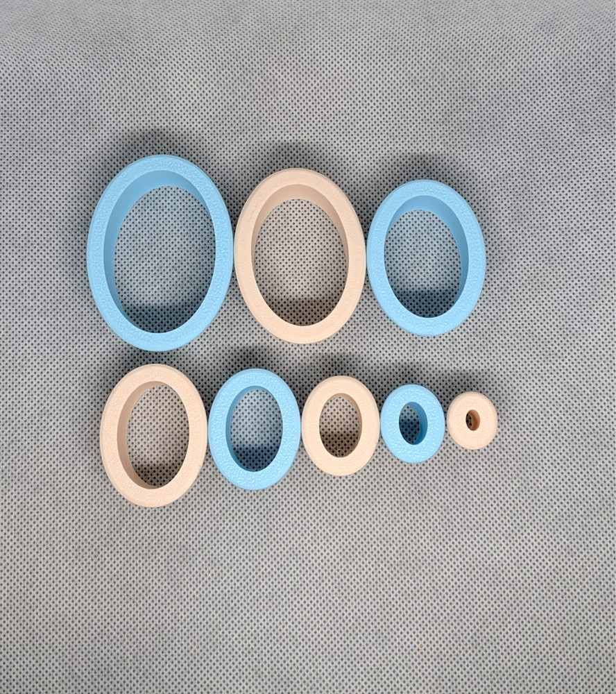 Oval Clay Cutter Shape Set ~ Polymer Crafting Tool ~ Stackable Outline