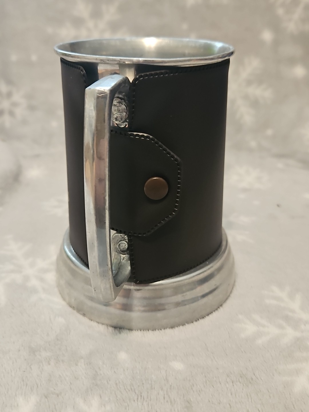 Vintage Squirt Soda Wrapped Aluminum Glass Bottom Tankard Mug