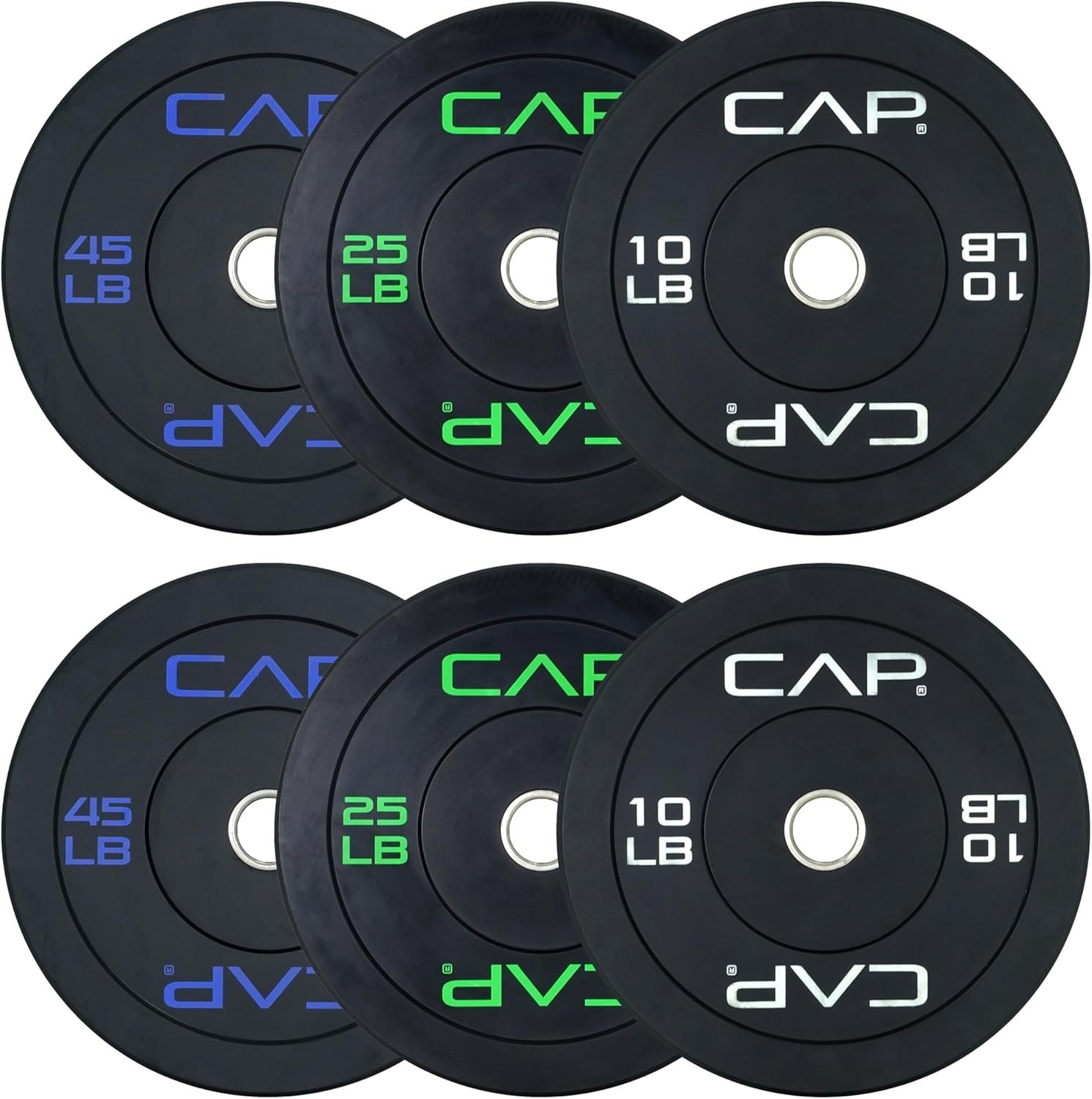 CAP Barbell -Olympic Bumper Plate Weight Set