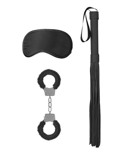 Shots Ouch Black & White Introductory Bondage Kit #1 Black