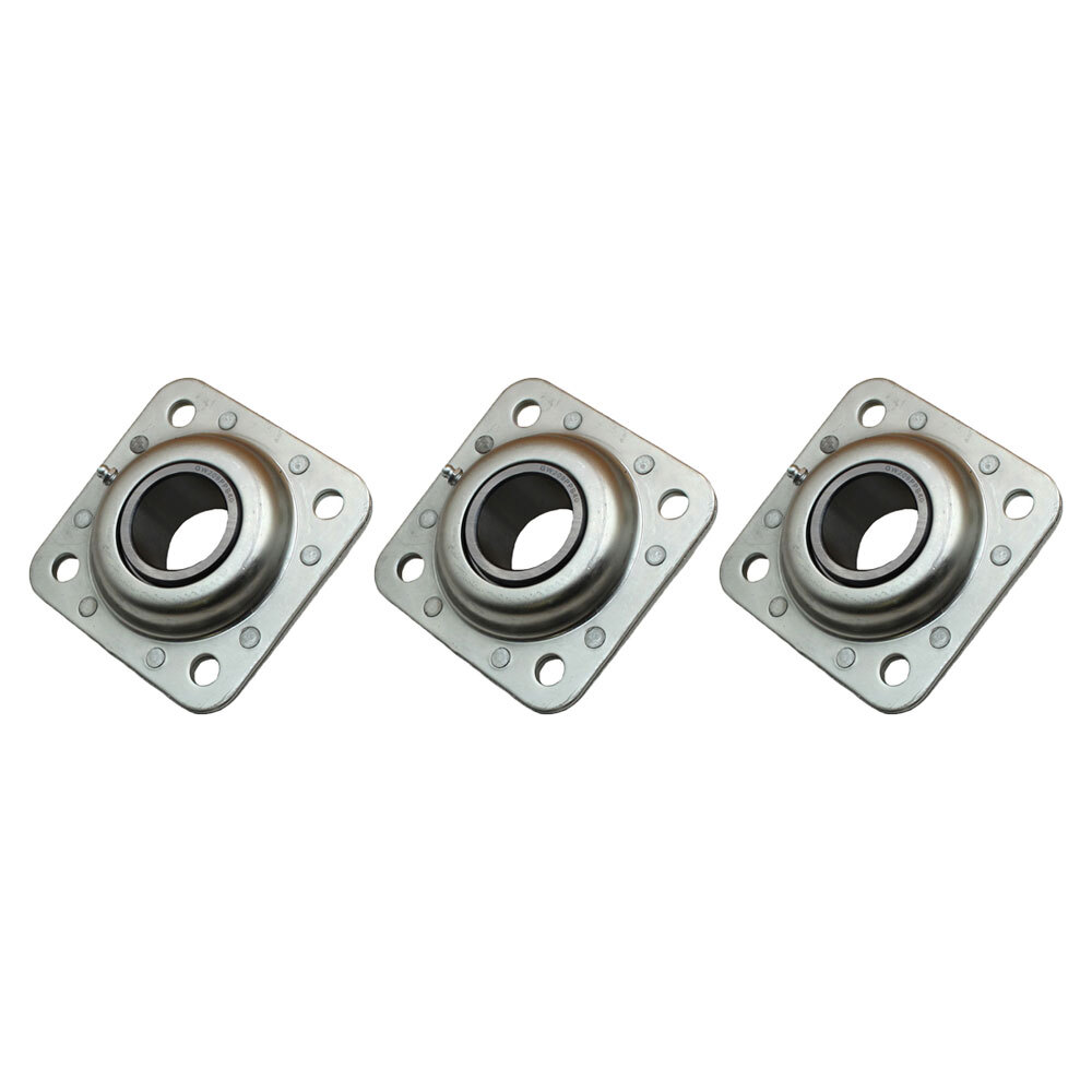 Set of (3) Flanged Disc Bearings Fits Case IH Disc Harrow 122 340 345 350
