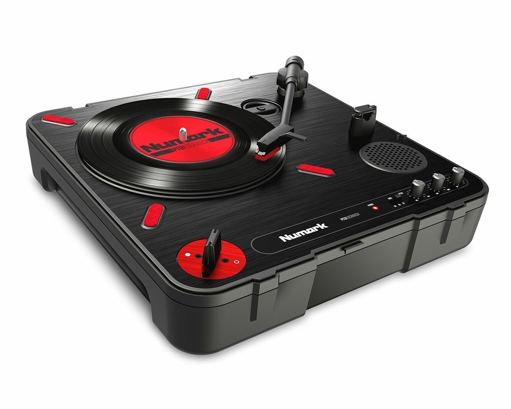 Numark PT01 Scratch Portable DJ Turntable w/Scratch Switch+Speaker USB/AUX/RCA
