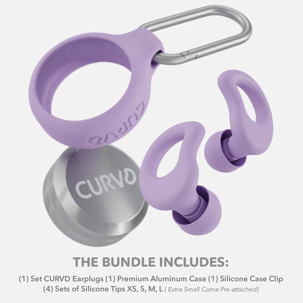CURVD Everyday™ Earplugs + Case Clip