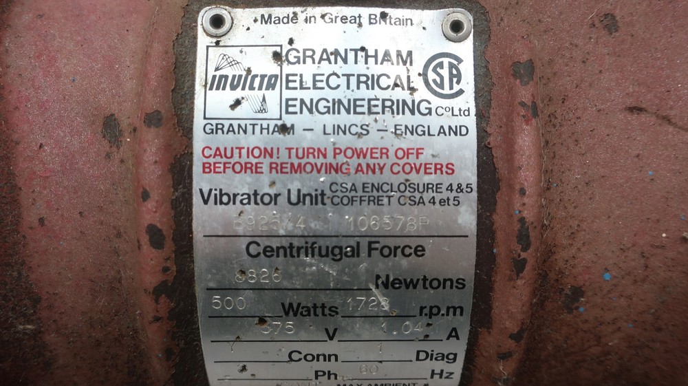 Invicta B925/4 3ph Vibrator Unit 500w